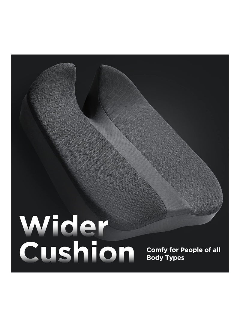 Bukela Elevated Car Seat Cushion for Improved View , Reduces Lower Back Pressure & Supports Spine, Ideal for Long Trips,  Black Truck Seat Cushion - Image 3